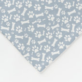 Dog Blanket - Pauw Print en Bot Fleece Deken (Hoek)