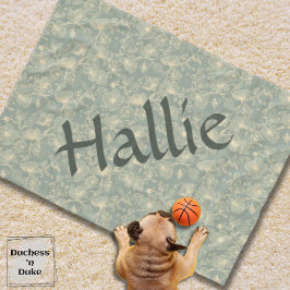 Dog Blanket - Sage Green Botanical, Personalized Fleece Deken