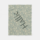 Dog Blanket - Sage Green Botanical, Personalized Fleece Deken (Voorkant)