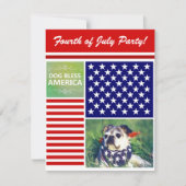 Dog Bless America Patriotic Kaart (Voorkant)