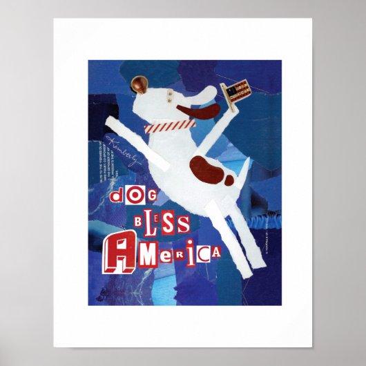 Dog Bless America Print (Voorkant)