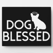 "Dog Blessed" Franse Bulldog Angel Plaque Fotoplaat (Voorkant)