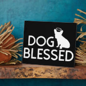 "Dog Blessed" Franse Bulldog Angel Plaque Fotoplaat (Zijkant)