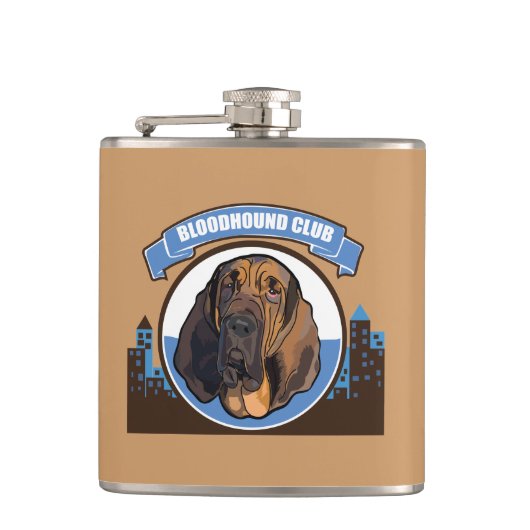Dog Bloodhound Club Heupfles (Voorkant)