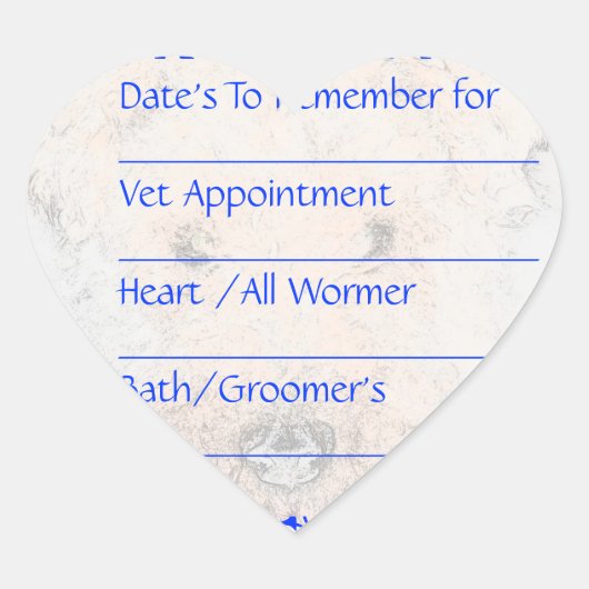 Dog Blue Reminder Stickers (Voorkant)