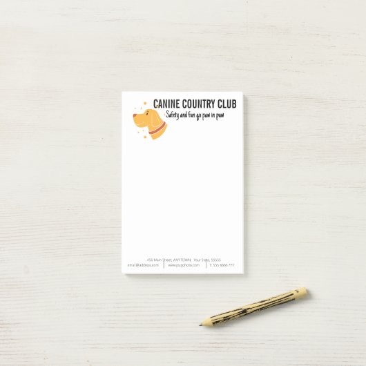 Dog boarding Business Custom Post-it® Notes (Op bureau)