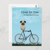 Dog Boarding, Walking, Sitting, Training Business Briefkaart (Voorkant / Achterkant)