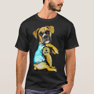 Dog Boer Dog Tattoo I Love Mom Mother's Day Lover T-shirt