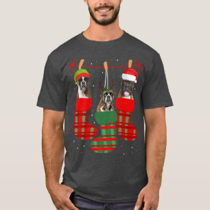 Dog Boer-kerstsokken Funny Xmas Pajama Pet Pup T-shirt