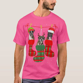 Dog Boer-kerstsokken Funny Xmas Pajama Pet Pup T-shirt