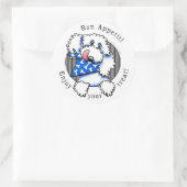 Dog Bon Appetit! Pet behandelt etiketten wit (Tas)