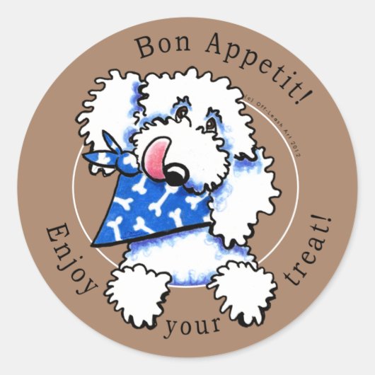 Dog Bon Appetit! Pet behandelt labels Taupe Brown (Voorkant)