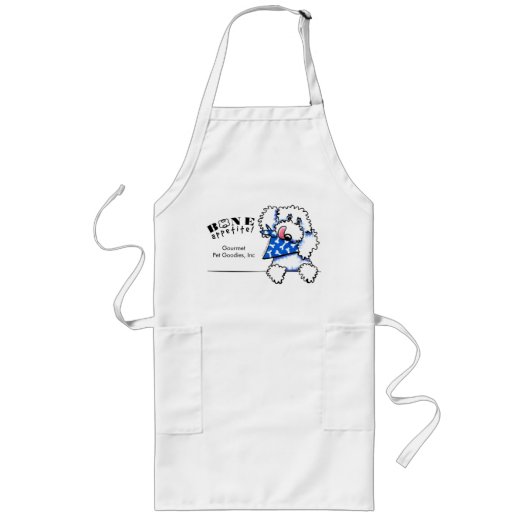 Dog Bone Appetit! Gourmet Pet Foods Custom Lang Schort (Voorkant)