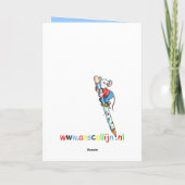 Dog Bone & Cat on Tartan Pattern - Wenskaart Kaart (Achterkant)