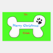 Dog Bone Christmas Fun Gift Label (Voorkant)