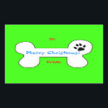 Dog Bone Christmas Fun Gift Label<br><div class="desc">Hondenbotten en poten print design in felrood en groen maakt een geweldig cadeau label en zegel voor uw vakantie cadeaus. Ideaal voor gezelschapsdieren en dierenvrienden.</div>