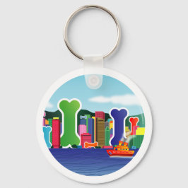 Dog Bone City Sleutelhanger