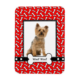 Dog Bone Custom Puppy Portrait Lijst Magneet