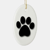 Dog Bone en Paw Pet Thleed Gift Z33 Keramisch Ornament (Rechts)