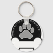Dog Bone en Paw Sleutelhanger (Voorkant)