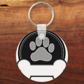 Dog Bone en Paw Sleutelhanger (Voorkant)