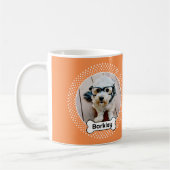 Dog Bone en Polka Dot Pet Photo Lijst Koffiemok (Links)