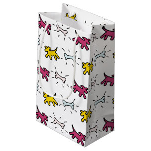 Dog Bone Graffiti stijl Kies Kleur M Gift Bag 2 Klein Cadeauzakje