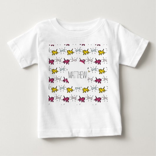 Dog Bone Graffiti Stijlnaam Kies Kleur 2 Baby T (Voorkant)