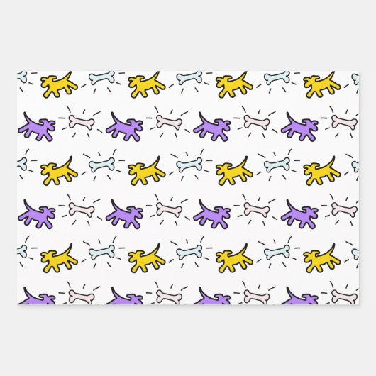 Dog Bone Graffiti Style 3 patronen WPS3 Inpakpapier Vel (Voorkant)