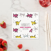 Dog Bone Graffiti Style baby shower P Napkin 2 Servetten (Insitu)