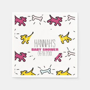 Dog Bone Graffiti Style baby shower P Napkin 2 Servetten