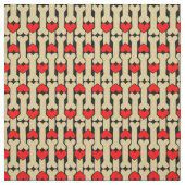 Dog Bone Hearts Stof (Swatch)