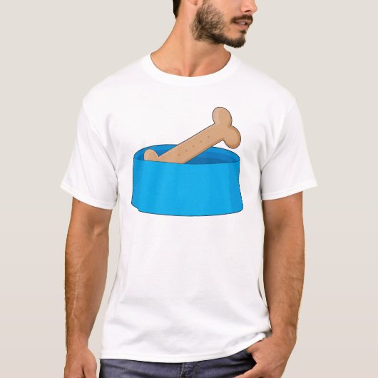 Dog Bone in Bowl T-shirt (Voorkant)