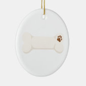 Dog Bone Keramisch Ornament (Rechts)
