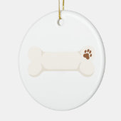 Dog Bone Keramisch Ornament (Links)