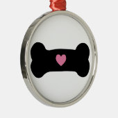 Dog Bone Metalen Ornament (Rechts)