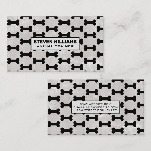 Dog Bone Pattern Visitekaartje (Voorkant / Achterkant)