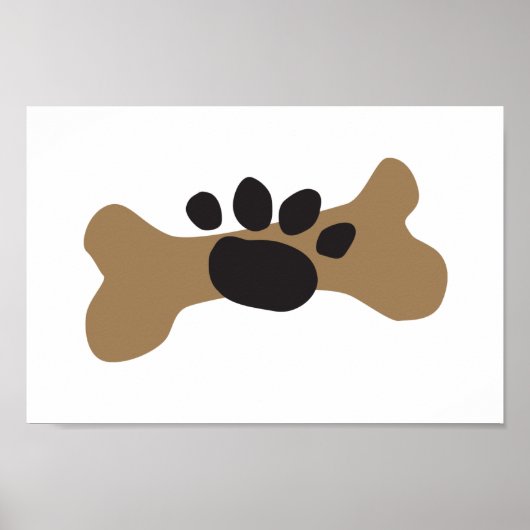 Dog Bone & Paw Print (Voorkant)