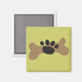 Dog Bone & Paw Print Magneet (Voorkant / Achterkant)