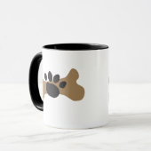 Dog Bone & Paw Print Mok (Voorkant links)