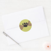 Dog Bone & Paw Print Ronde Sticker (Envelop)