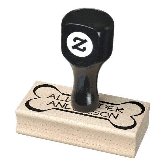 Dog Bone personaliseren Rubberstempel (Stempel)