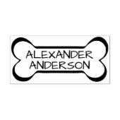 Dog Bone personaliseren Rubberstempel (Afrduk)