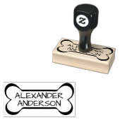 Dog Bone personaliseren Rubberstempel (Gestempeld)