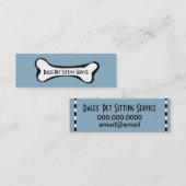 Dog Bone Pet Business Mini Visitekaartje (Voorkant / Achterkant)