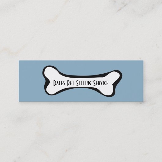 Dog Bone Pet Business Mini Visitekaartje (Voorkant)