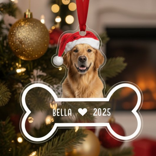 Dog Bone Pet Photo Cut Out Christmas Ornament Fotobeeldje Ornament