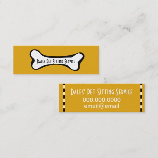 Dog Bone Pet Service Visitekaartje (Voorkant / Achterkant)