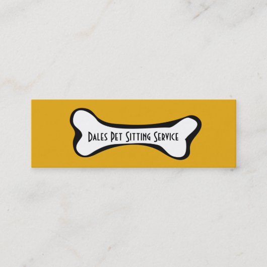 Dog Bone Pet Service Visitekaartje (Voorkant)