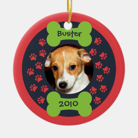 Dog Bone Photo Ornament (Voorkant)